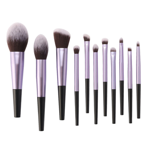 11pcs Makeup Brushes Sets Tools Cosmetic Powder Contour Blush Lip