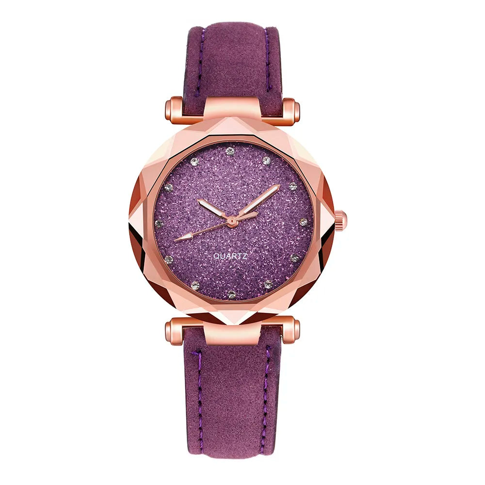 Women Fashion Casual Leather Belt Watches - Horizon Bliss