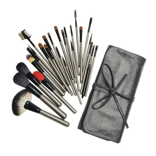 26pcs Makeup Brushes Tool with Holder Case Studio High Quality Natural