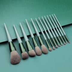 13pcs Wooden Conical Makeup Brushes Set Long Bronzer Sculpting