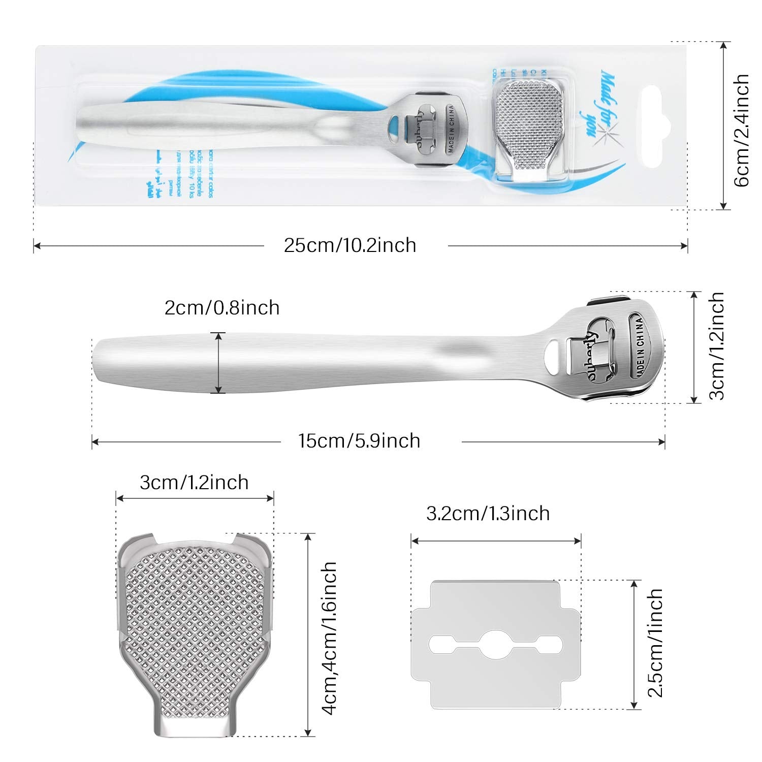 48 Pieces Callus Shaver Sets in 4 Types Foot Care - Horizon Bliss