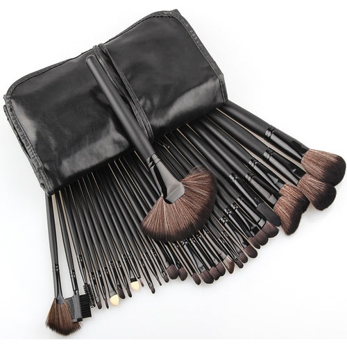 Professional 32pcs Black Makeup Brushes Set Powder Blusher Contour - Horizon Bliss