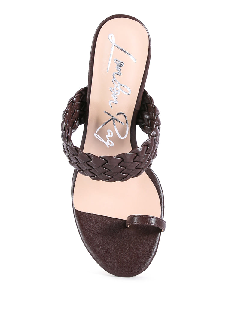 high perks woven strap high heels - Horizon Bliss