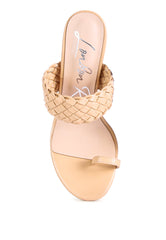 high perks woven strap high heels - Horizon Bliss