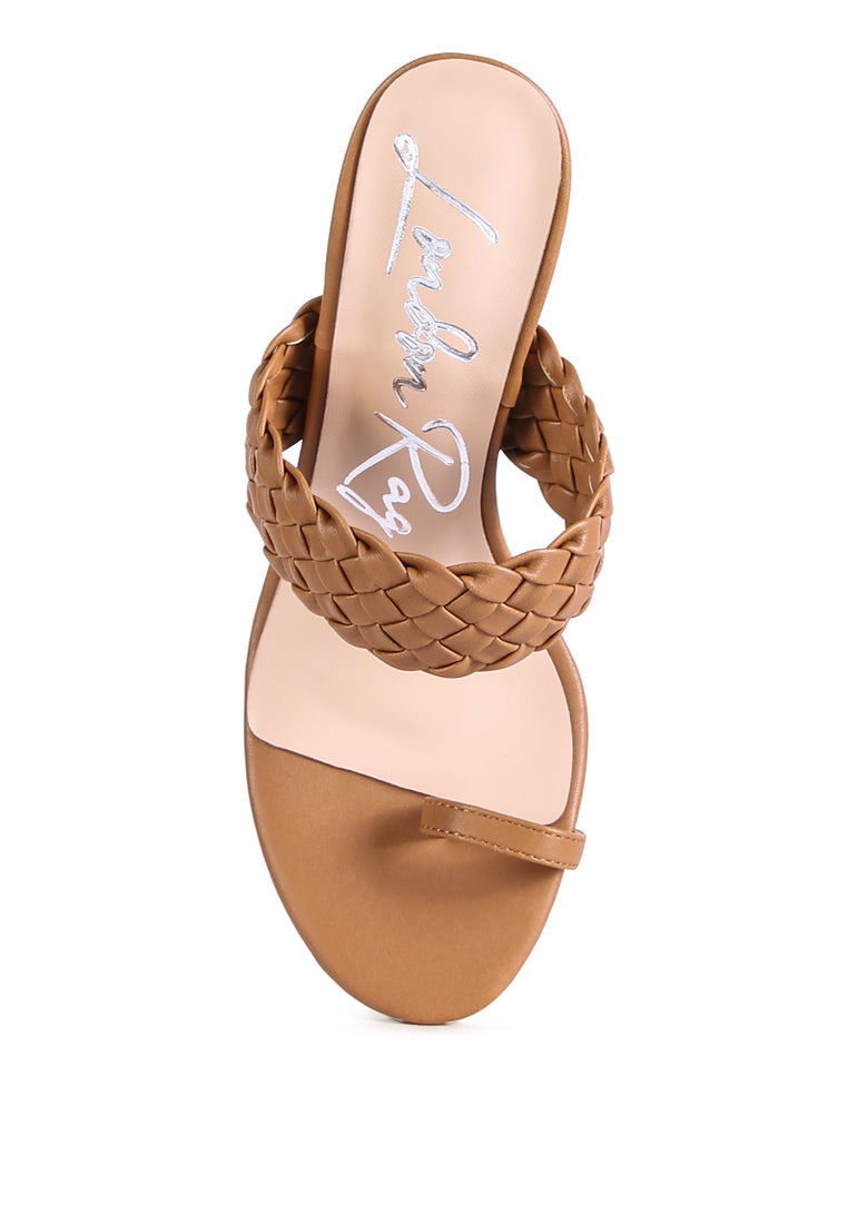 high perks woven strap high heels - Horizon Bliss