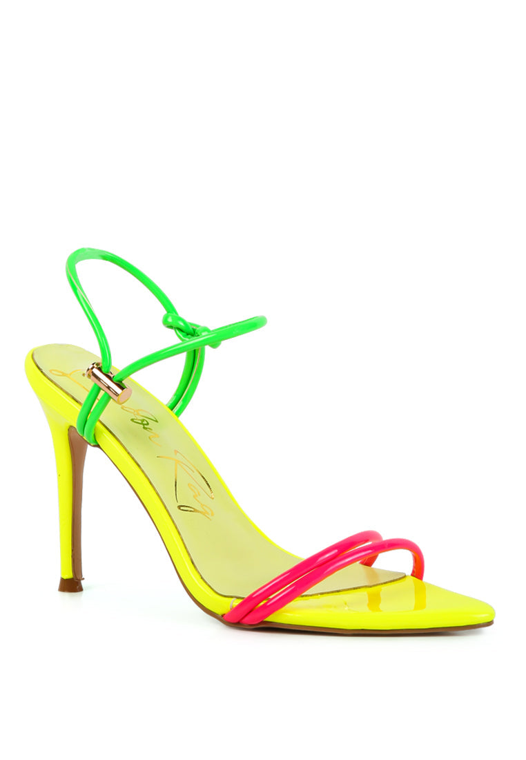 high porch drawstring band stiletto sandals - Horizon Bliss