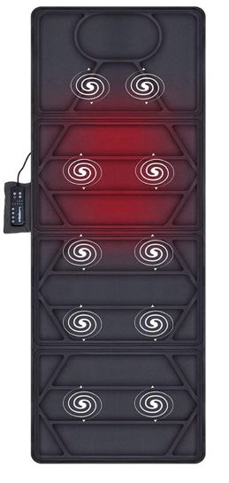 Luxury Massage Mat with Soothing Heat - 10 Powerful Motors Vibrating