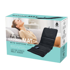 Luxury Massage Mat with Soothing Heat - 10 Powerful Motors Vibrating