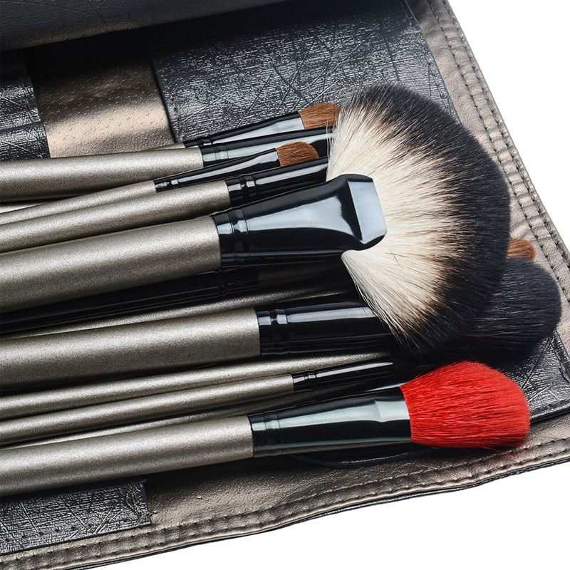 26pcs Makeup Brushes Tool with Holder Case Studio High Quality Natural