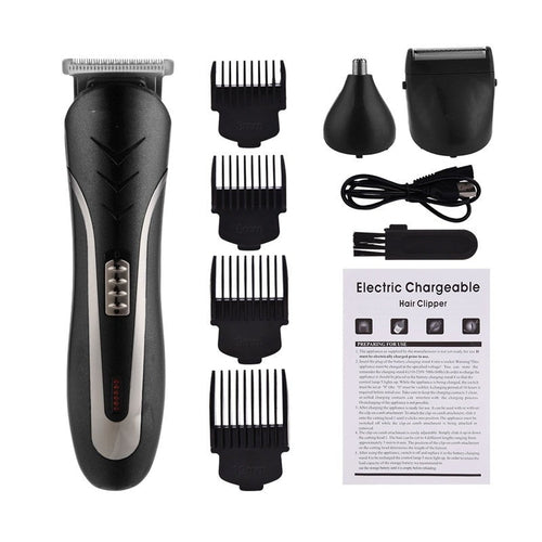 3 In 1 Professional Hair Trimmer Men's Hair Clipper Rechargeable Nose - Horizon Bliss