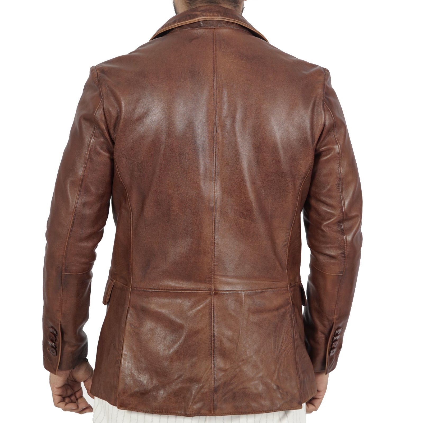 Blazer Harper Brown Leather Jacket - Horizon Bliss