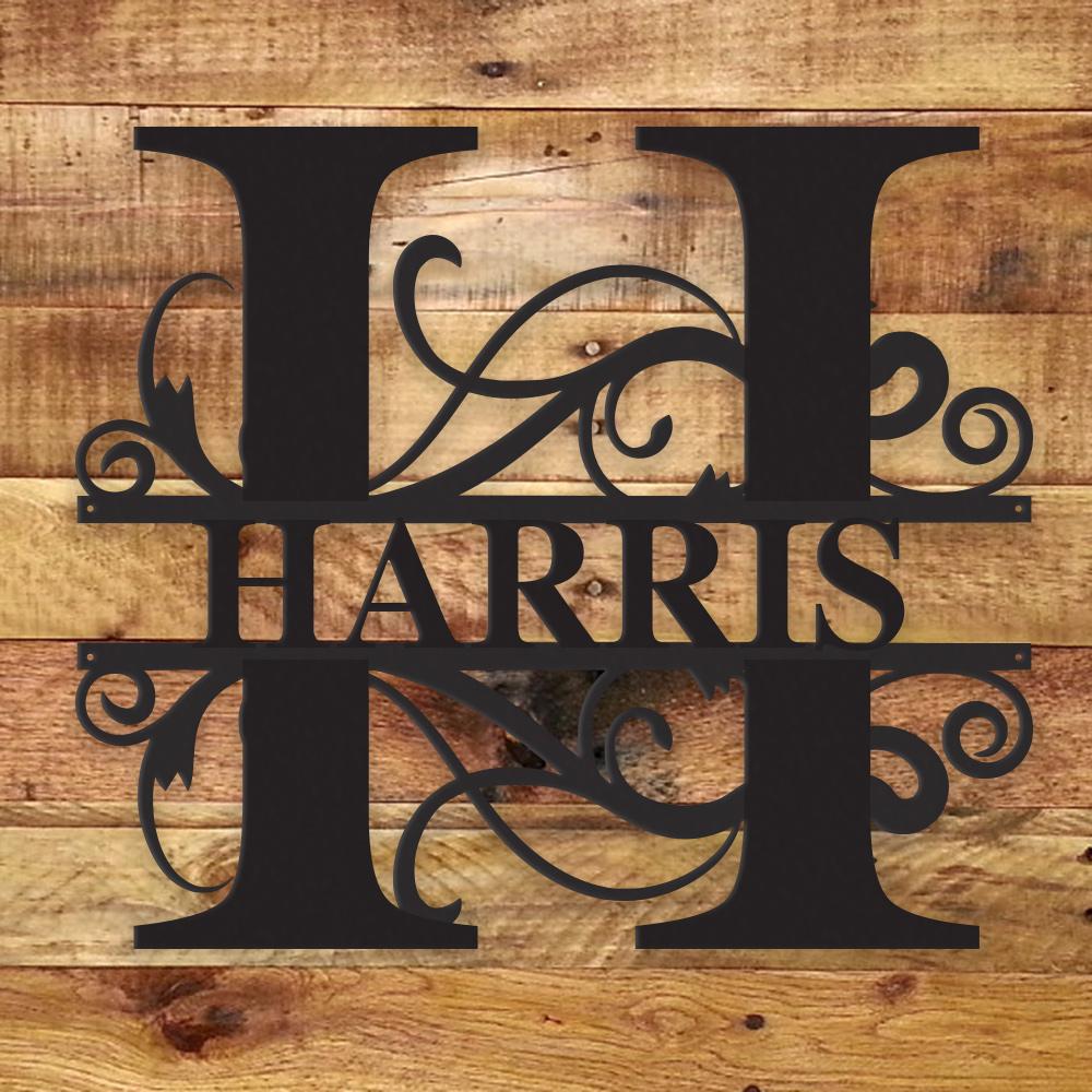 Fancy Monogram - Metal Wall Art/Decor - Horizon Bliss