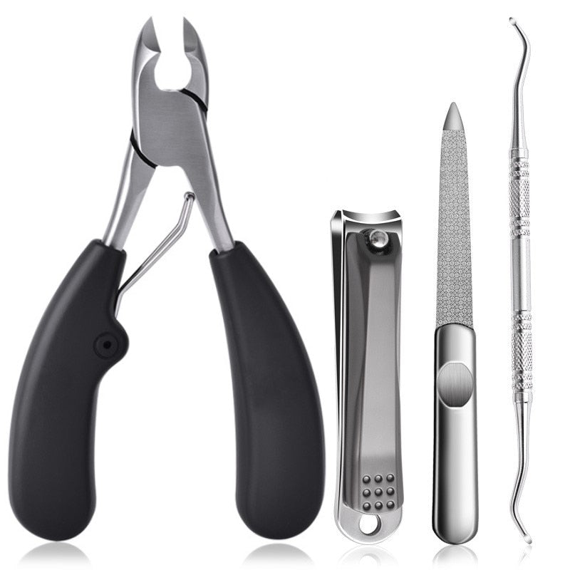 Black Toe Nail Clippers Nail Correction Thick Nails Ingrown Toenails - Horizon Bliss