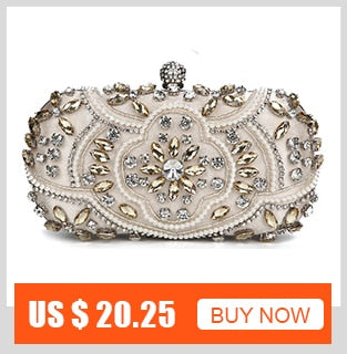 Diamond Evening Clutch Bag For Women Wedding Golden Clutch Purse Chain