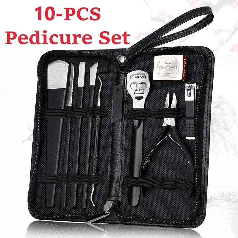 10 Pcs Professional Nail Cutter Pedicure Scissors Set - Horizon Bliss