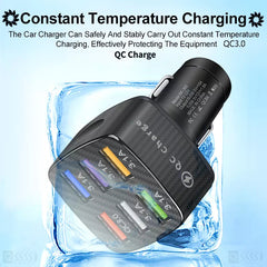 PBG LED 6 Port Car Charger and 10FT XL Zebra Charger Compatible for - Horizon Bliss