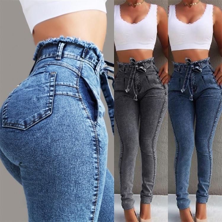 High Waist Jeans Women Slim Stretch Denim Jean - Horizon Bliss