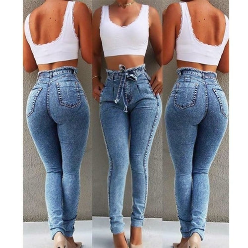 High Waist Jeans Women Slim Stretch Denim Jean - Horizon Bliss