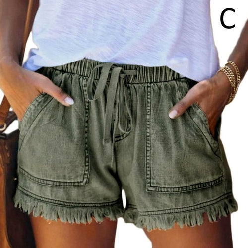 High Waisted Shorts Jeans Plus Size Denim Shorts - Horizon Bliss