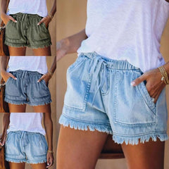 High Waisted Shorts Jeans Plus Size Denim Shorts - Horizon Bliss