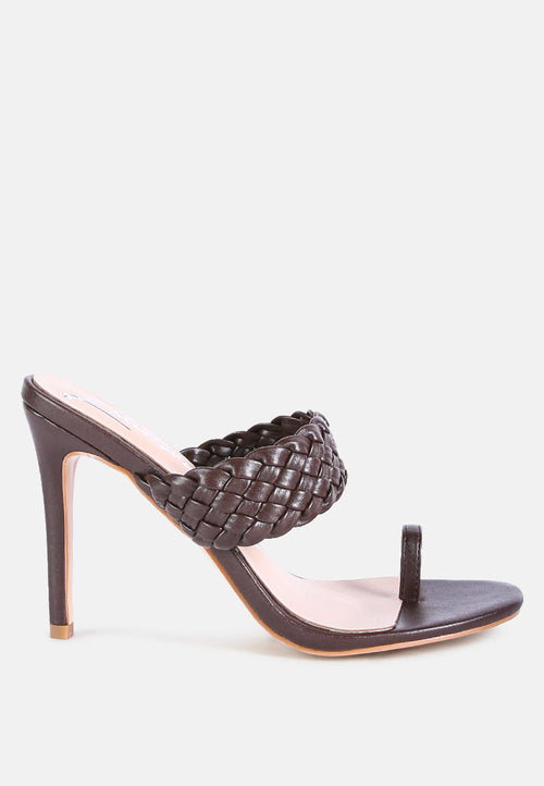 high perks woven strap high heels - Horizon Bliss