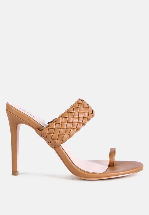 high perks woven strap high heels - Horizon Bliss