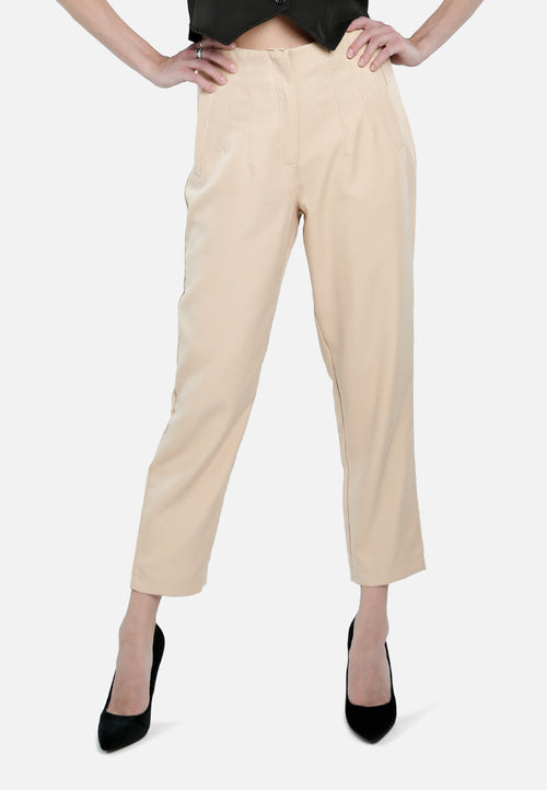 high waist semi casual trousers - Horizon Bliss