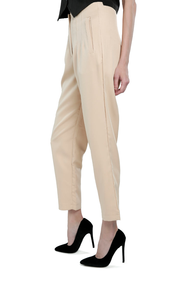 high waist semi casual trousers - Horizon Bliss