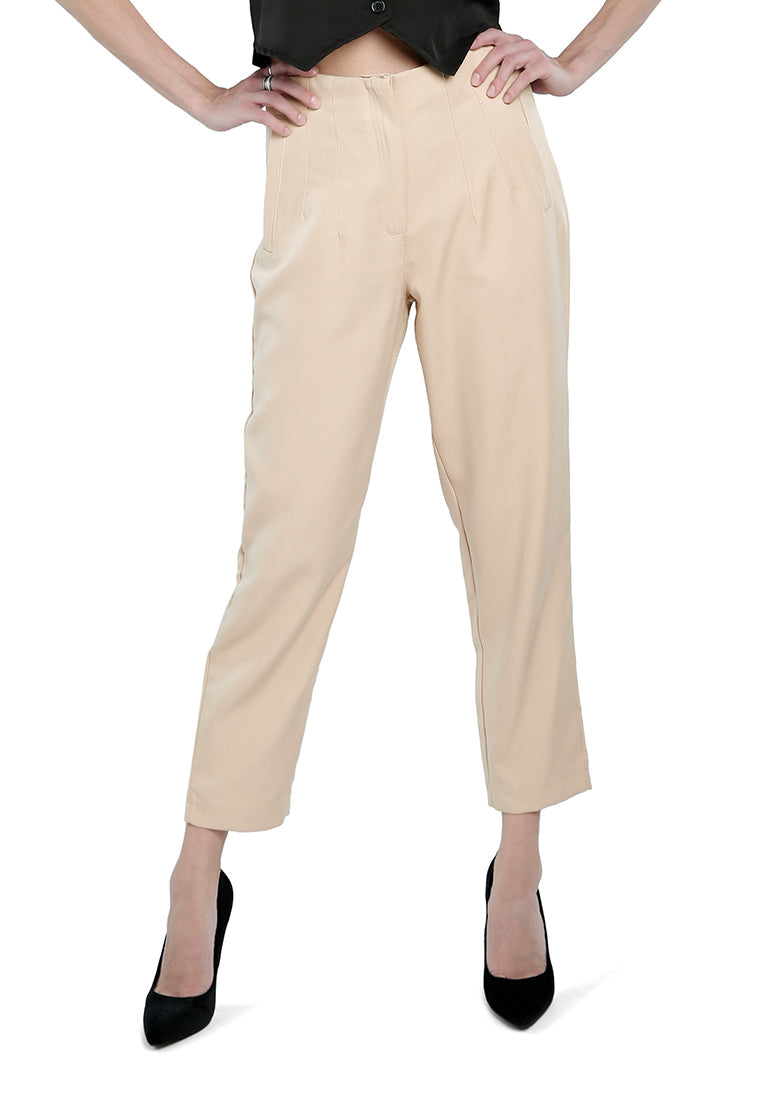 high waist semi casual trousers - Horizon Bliss