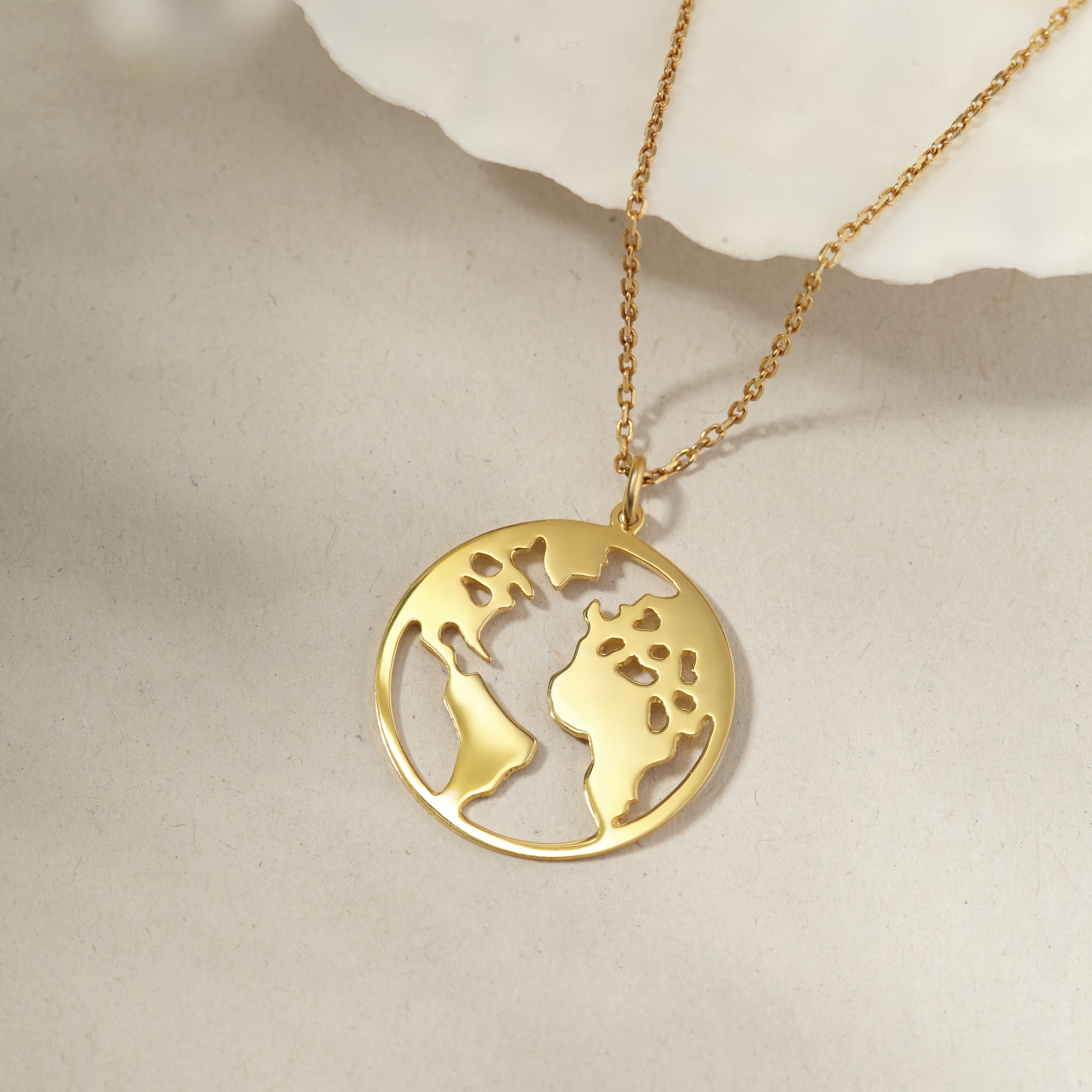 World Map Necklace Globetrotter Necklace - Horizon Bliss