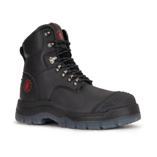 ROCKROOSTER Kensington Black 7 inch Zip-sided Steel Toe Leather Work - Horizon Bliss