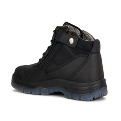 ROCKROOSTER Crisson Black 6 inch Zip sided Steel Toe Leather Work - Horizon Bliss