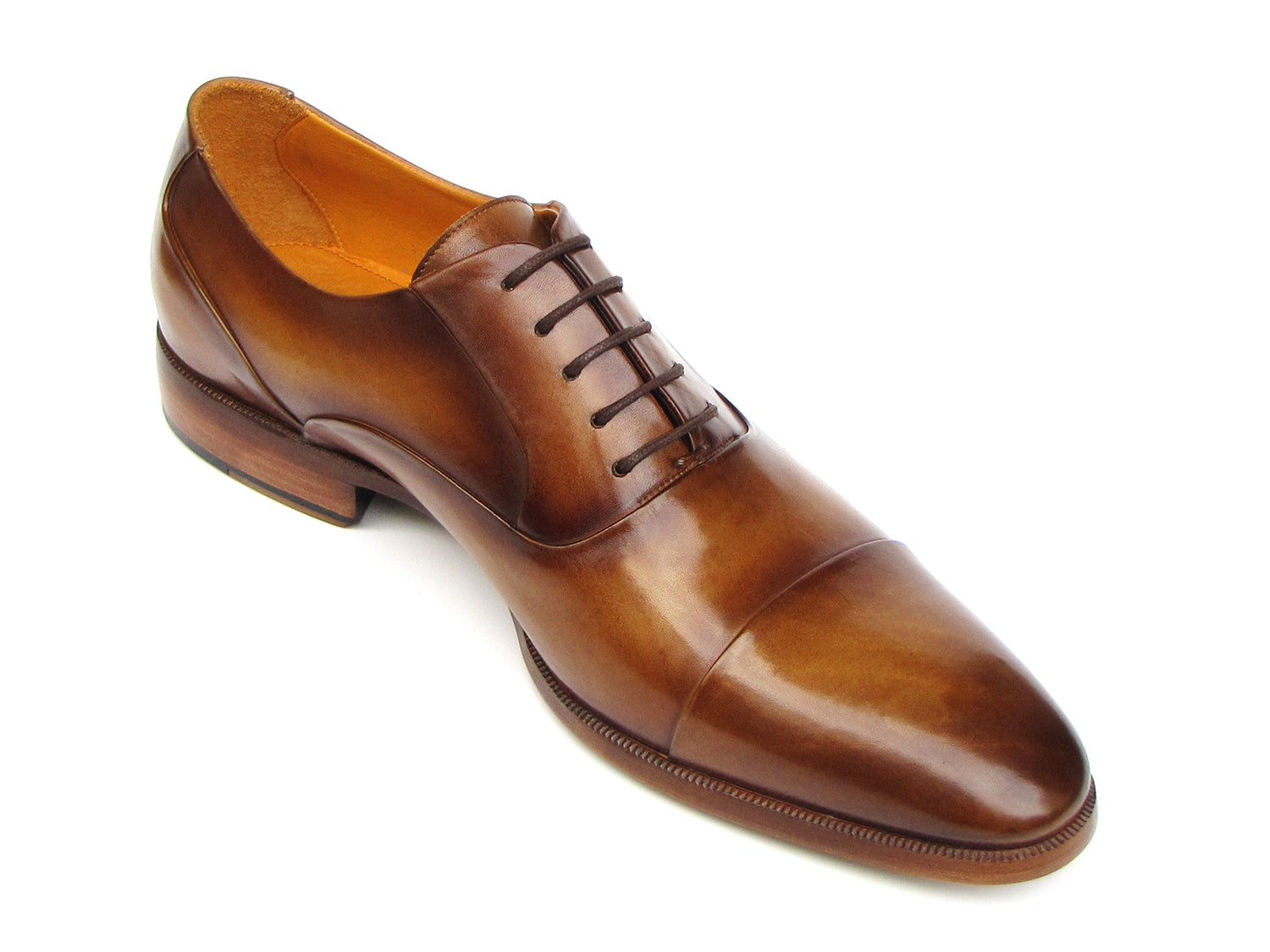 Paul Parkman Men's Captoe Oxfords Brown Leather (ID#074-CML) - Horizon Bliss