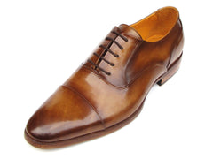 Paul Parkman Men's Captoe Oxfords Brown Leather (ID#074-CML) - Horizon Bliss