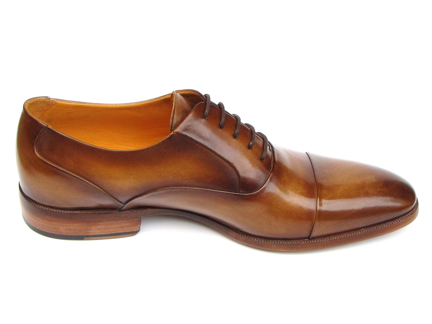 Paul Parkman Men's Captoe Oxfords Brown Leather (ID#074-CML) - Horizon Bliss