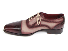 Paul Parkman Captoe Oxfords Bordeaux, Beige (ID#024-BRR) - Horizon Bliss