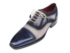 Paul Parkman Captoe Oxfords Navy, Beige (ID#024-BLS) - Horizon Bliss