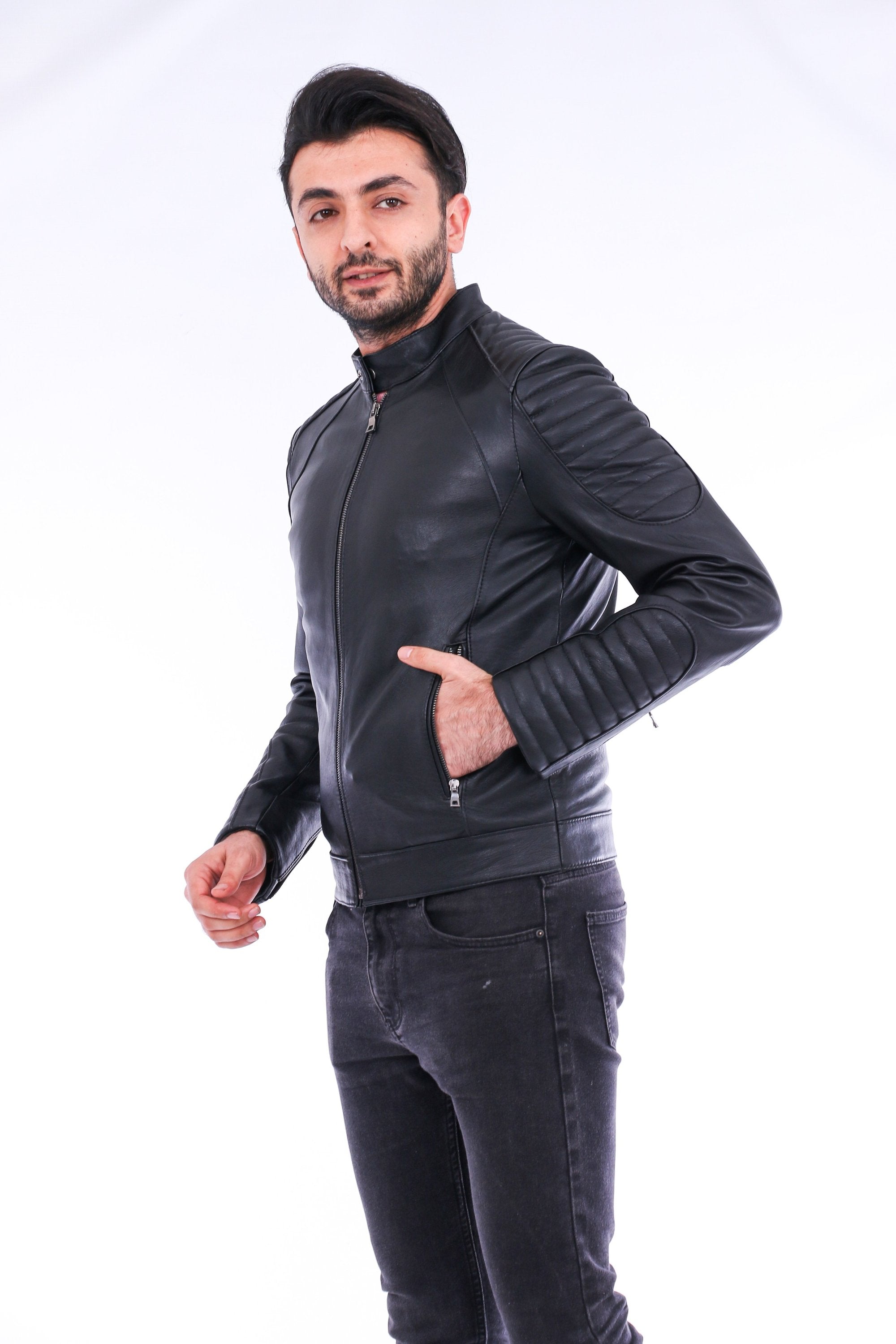 Sanremo Quilted Biker Jacket - Horizon Bliss