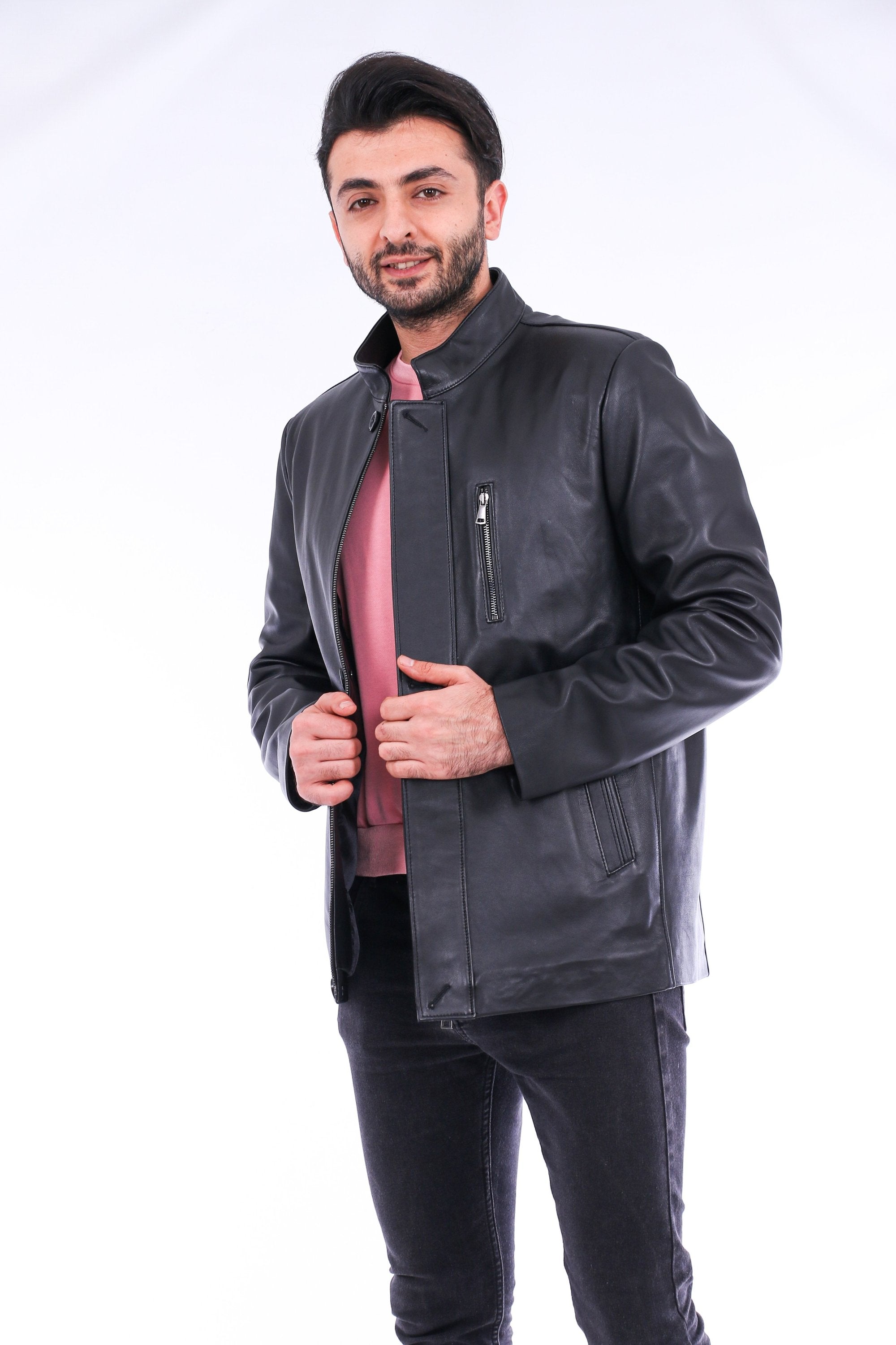 Nava Leather Jacket - Horizon Bliss