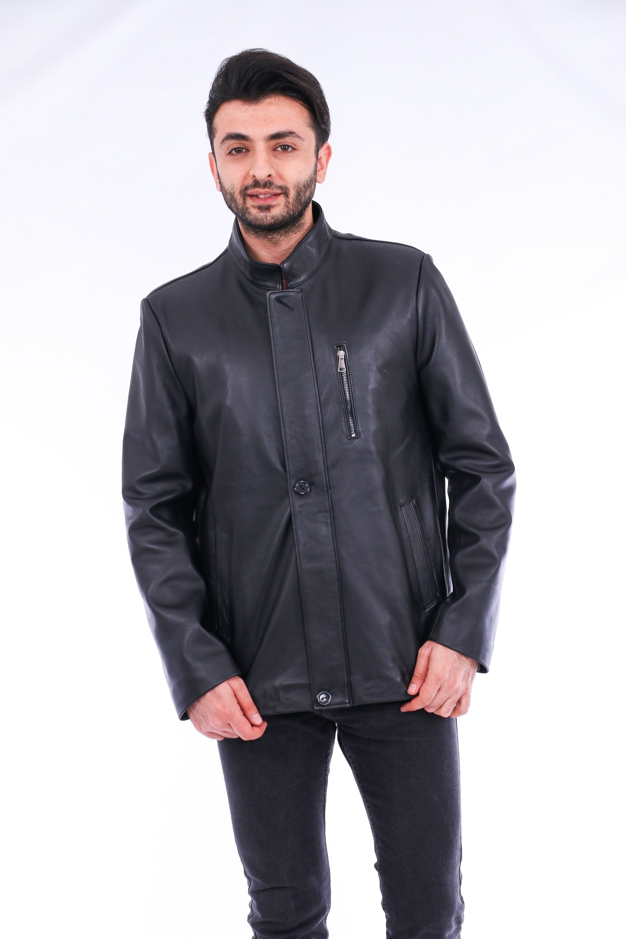 Nava Leather Jacket - Horizon Bliss