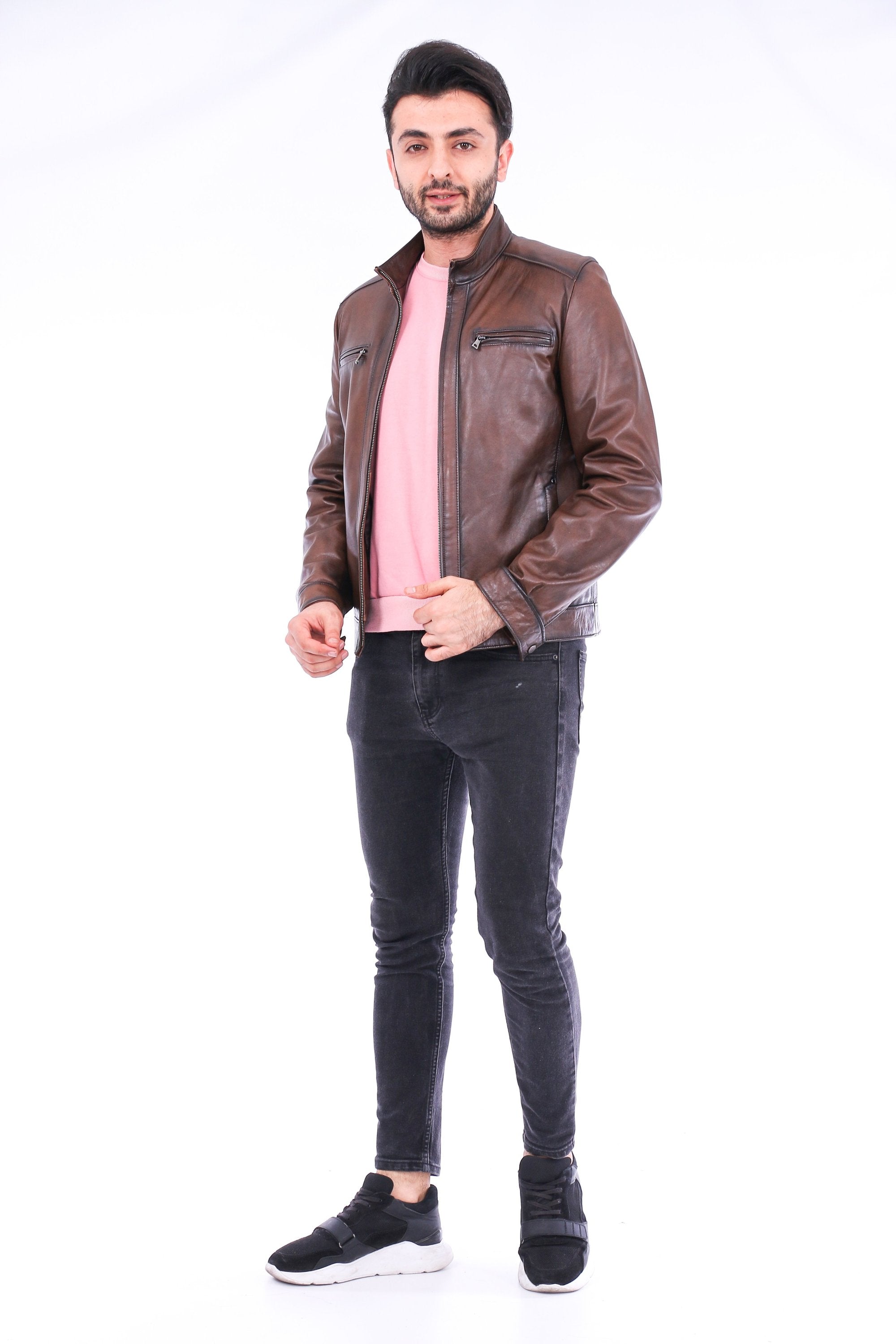 Armati Biker Leather Jacket - Horizon Bliss