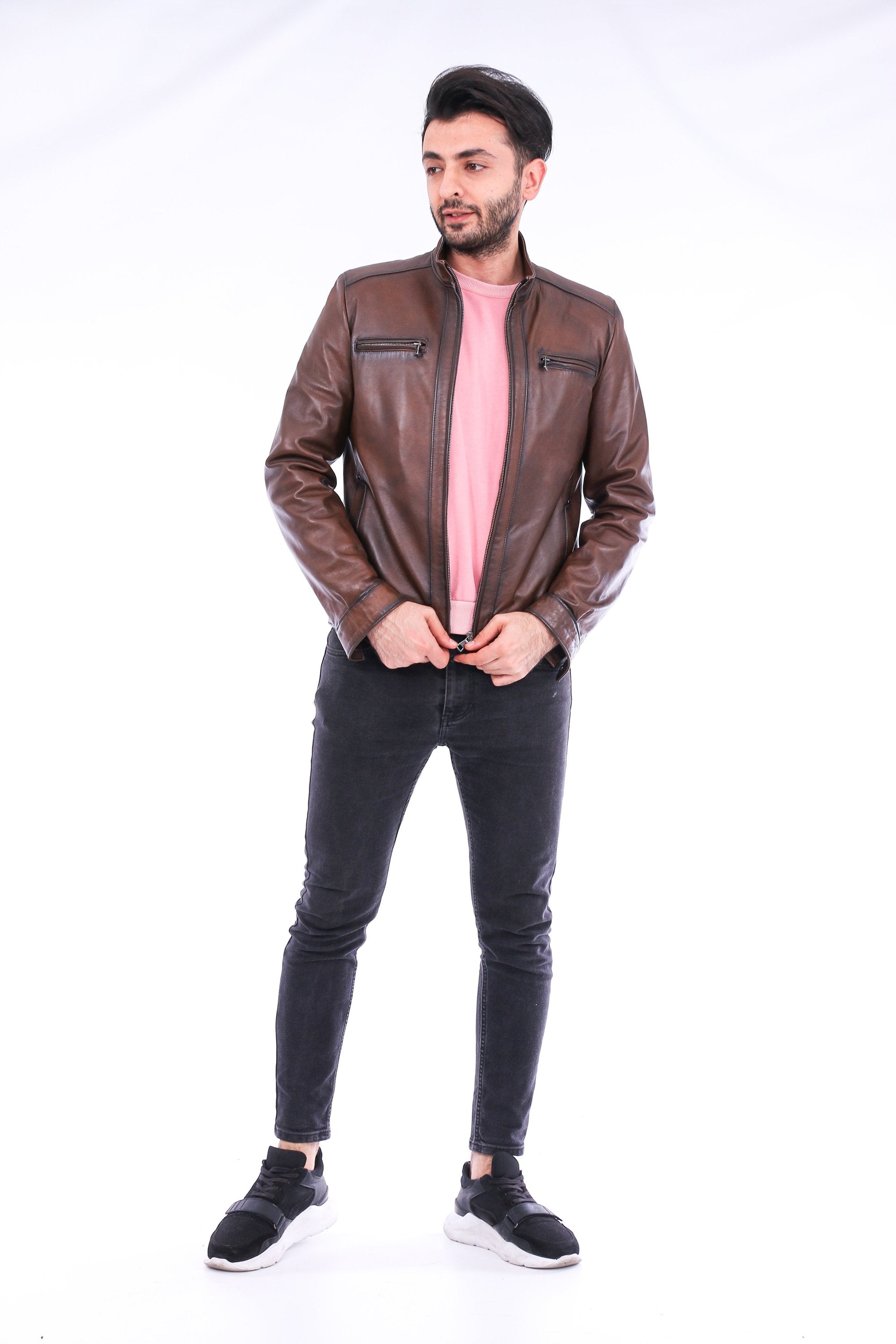 Armati Biker Leather Jacket - Horizon Bliss