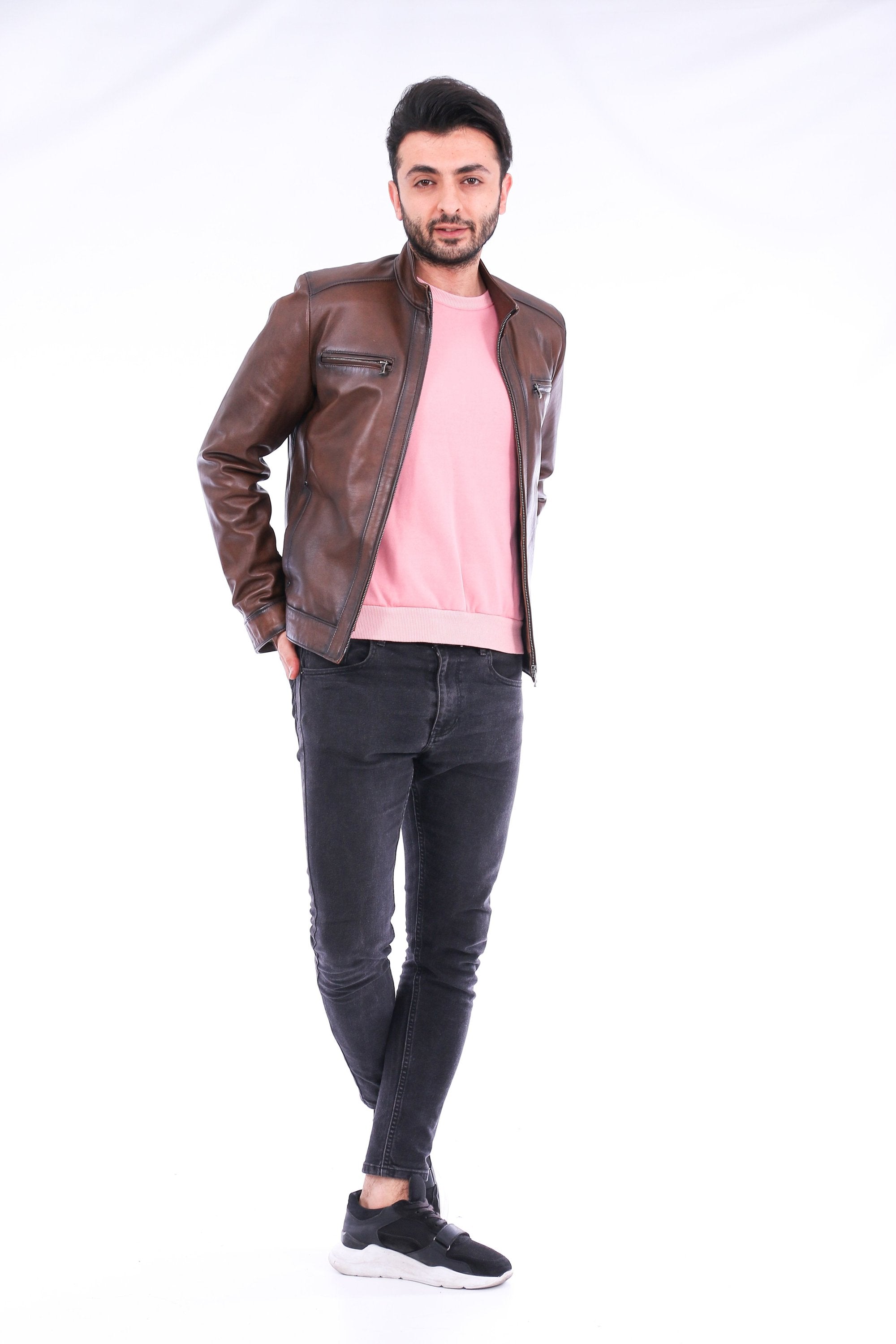 Armati Biker Leather Jacket - Horizon Bliss