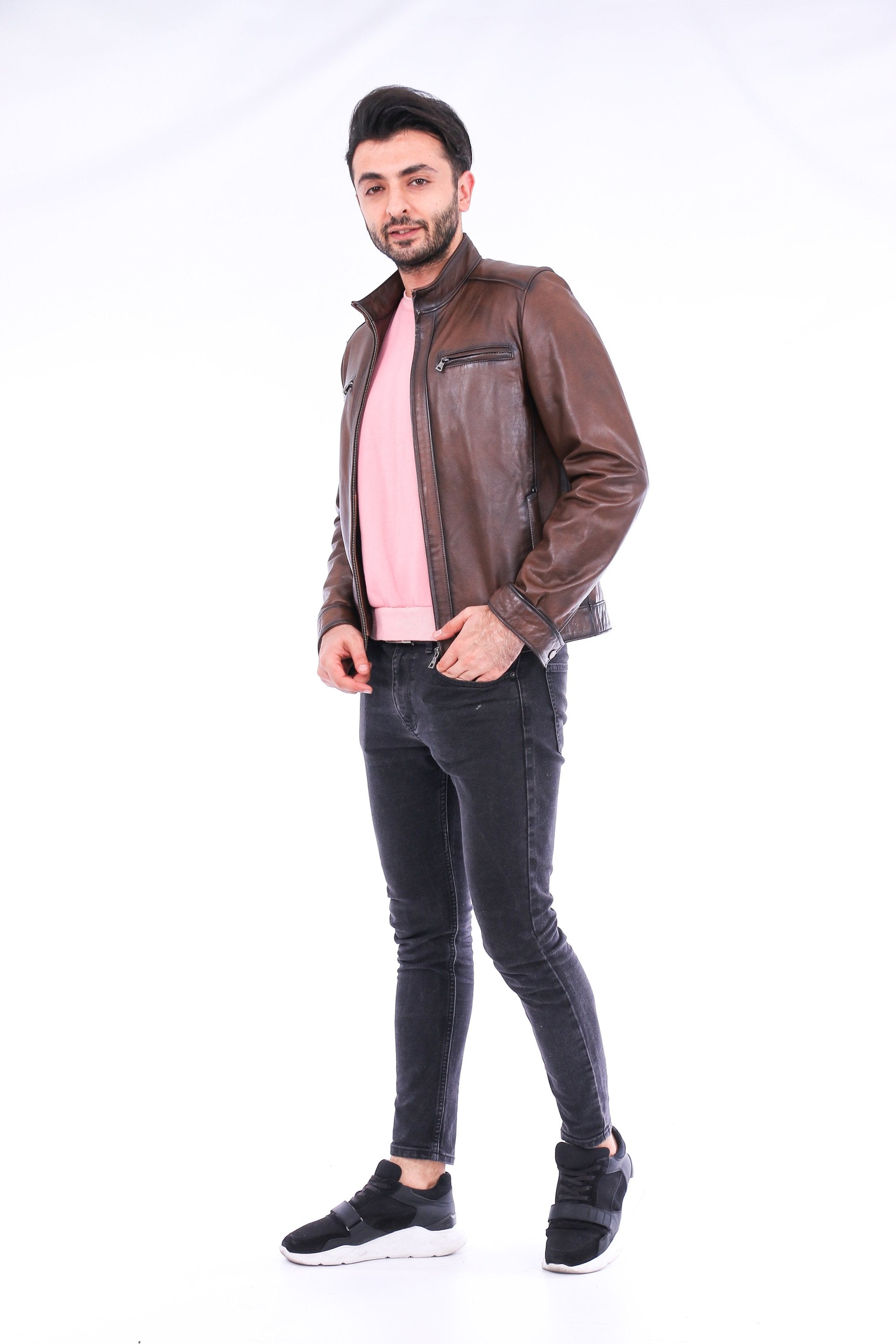 Armati Biker Leather Jacket - Horizon Bliss