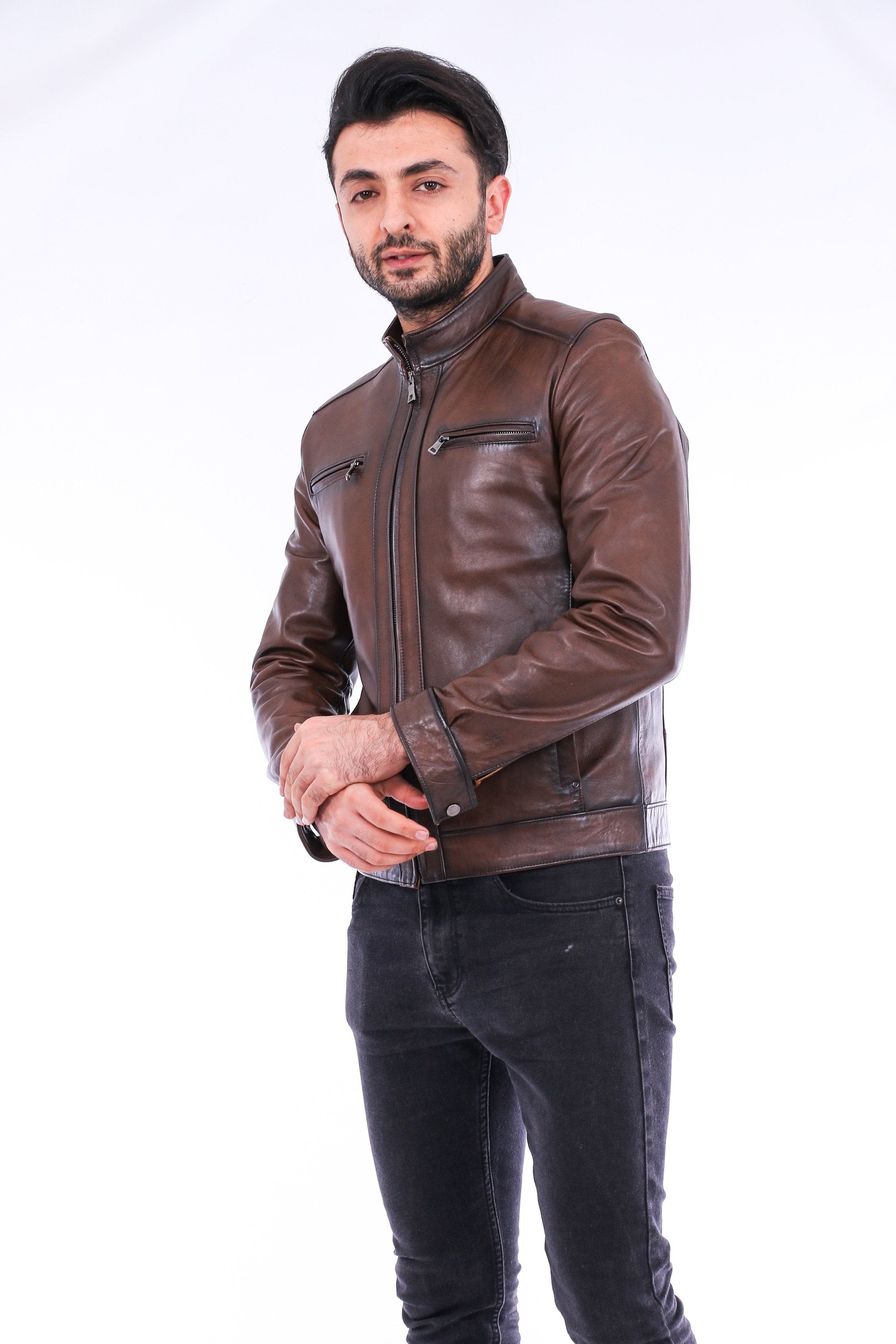 Armati Biker Leather Jacket - Horizon Bliss