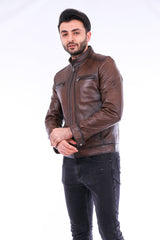 Armati Biker Leather Jacket - Horizon Bliss