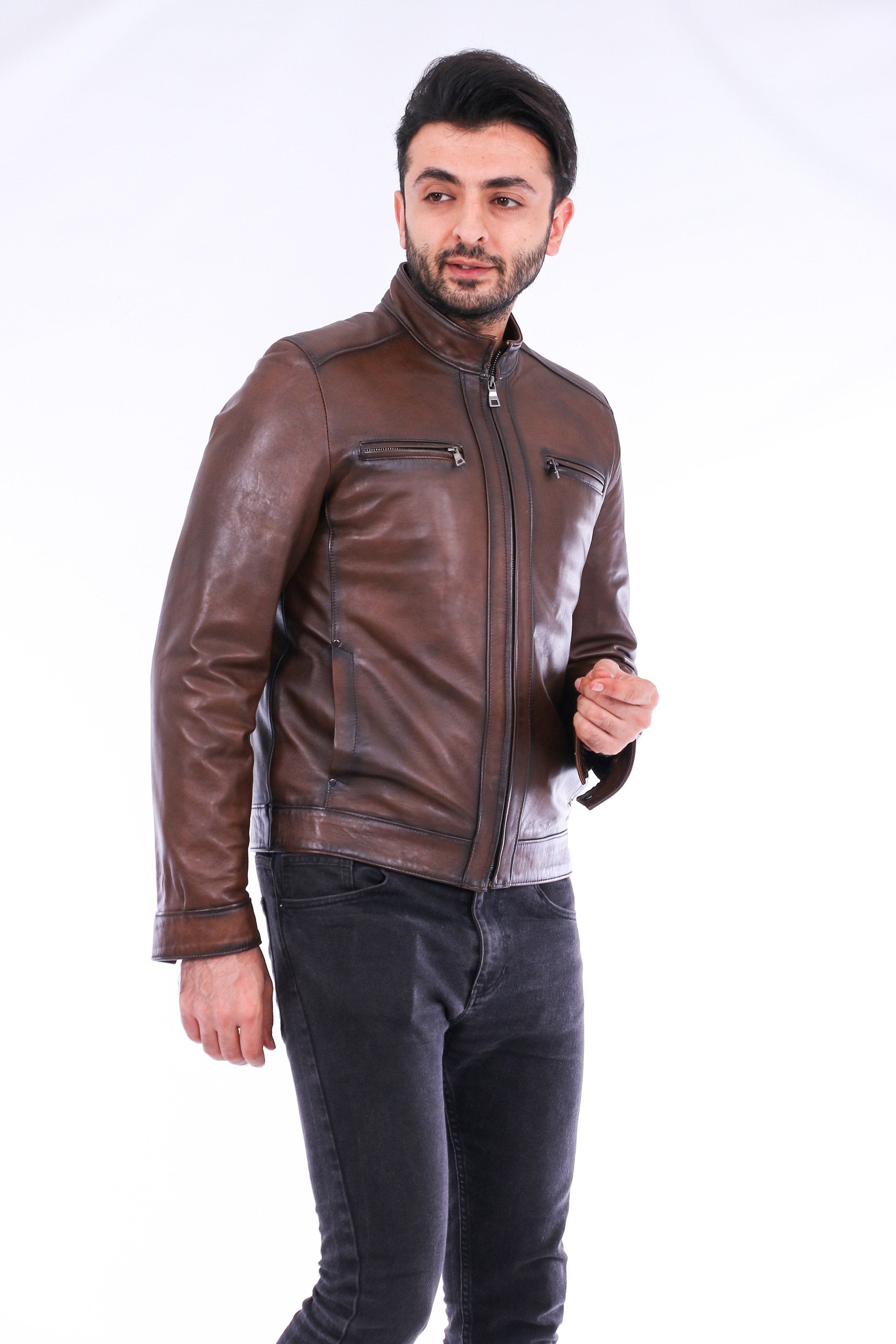 Armati Biker Leather Jacket - Horizon Bliss