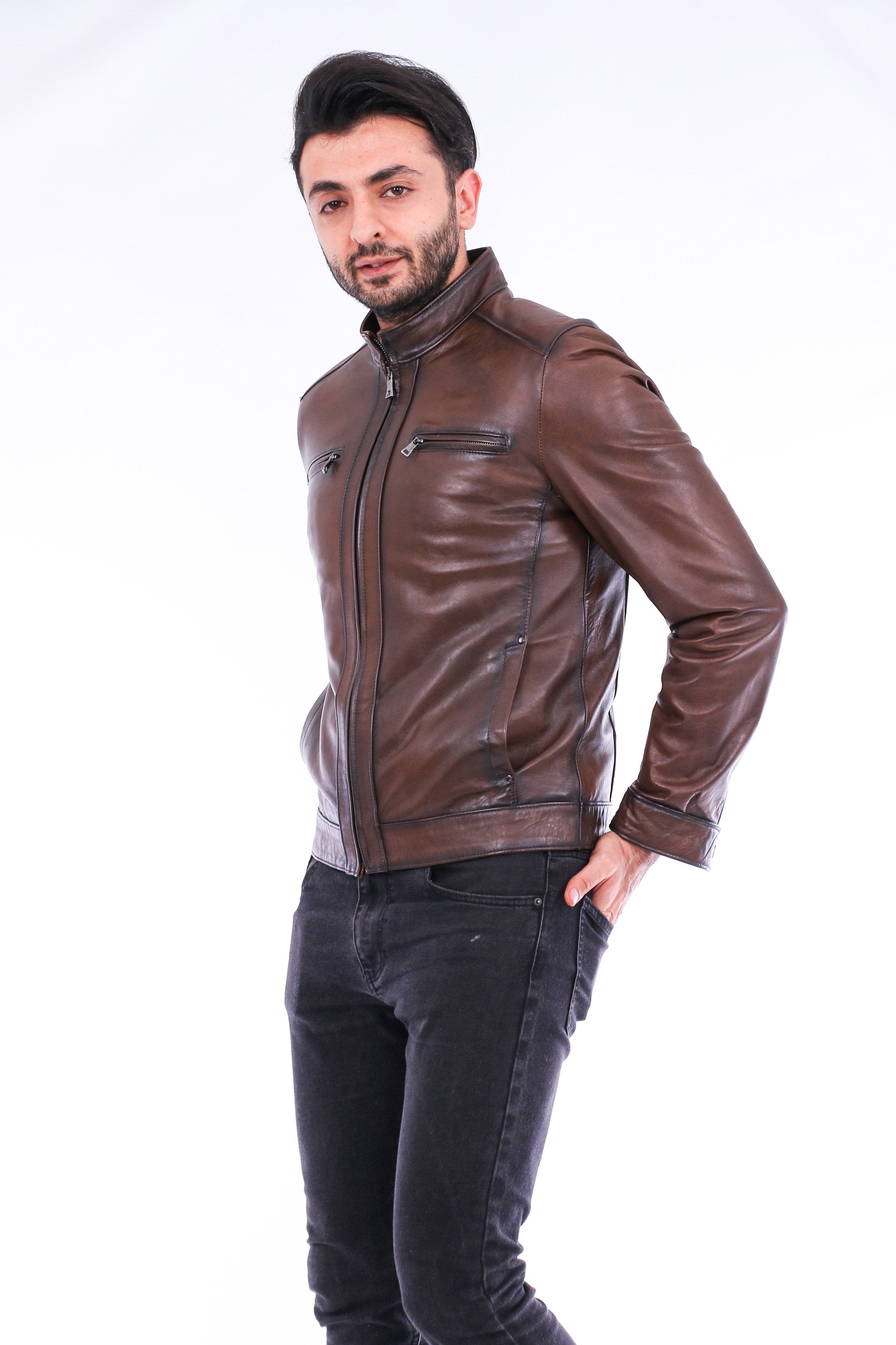 Armati Biker Leather Jacket - Horizon Bliss