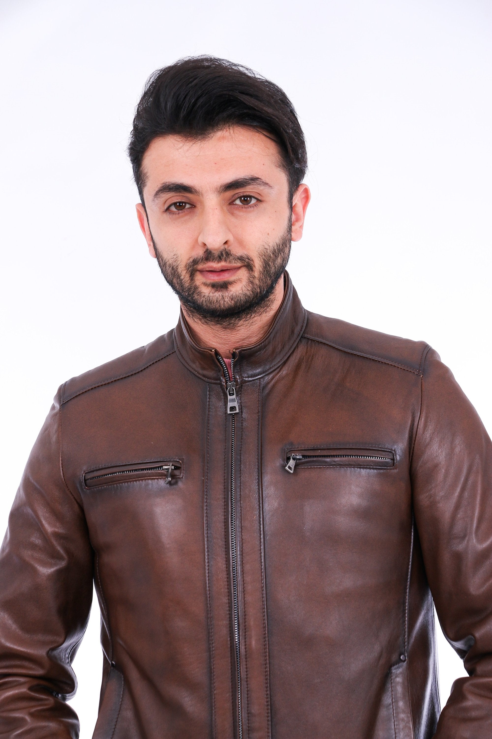 Armati Biker Leather Jacket - Horizon Bliss