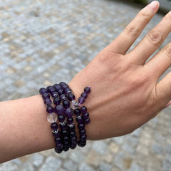 Bracelet Mala Bouddhiste en Améthyste - Horizon Bliss